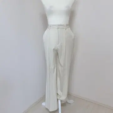 AS KNOW AS PINKY 와이드 팬츠 크림 F 백 밴딩
