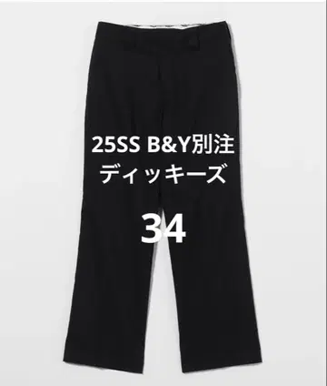 25SS B&Y 별주 디키즈 린넨코튼 팬츠 블랙 34