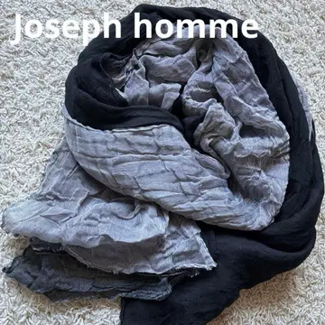Joseph 스톨 블랙 그레이 바이컬러 주름 가공 조셉