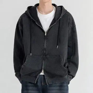 남성용 집업 후드티 블랙 계열