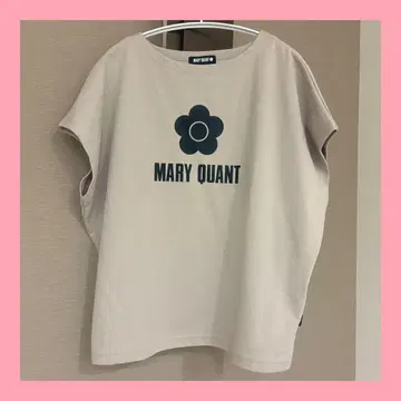 MARY QUANT 마리콴트 데이지 로고 T셔츠 베이지 M