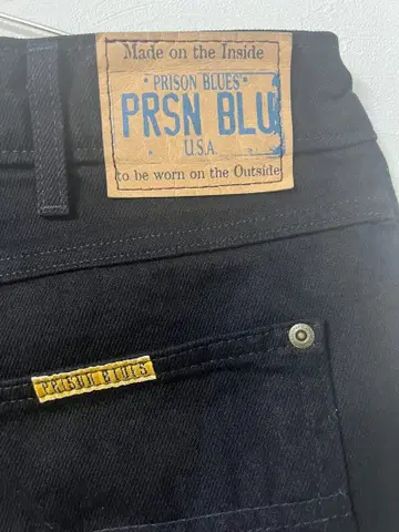 [컨디션 최상] PRISON BLUES 데님 팬츠 W34 L29 블랙