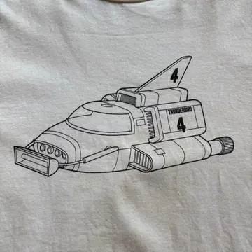 THUNDERBIRD 4 프린트 티셔츠 화이트