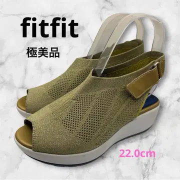 [컨디션 최상] fitfit 핏핏 니트 샌들 골드 22.0cm