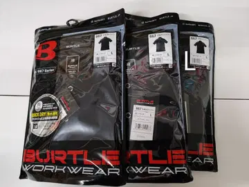BURTLE 반팔 피케 셔츠 667 블랙 L 3장 세트