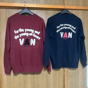 VAN JAC 트레이닝복 크림슨, 네이비 L 사이즈 2개 세트