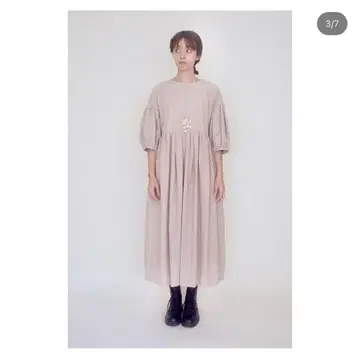 FOR flowers of romance 볼륨 슬리브 원피스