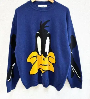 90s 이탈리아제 Castelbajac Daffy Duck 니트 스웨터