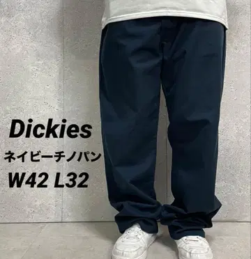 디키즈 네이비 치노 팬츠 워크 팬츠 빅사이즈 W42 L32