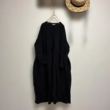 사만사 모스모스 롱 셔츠 원피스 블랙 F 사이즈