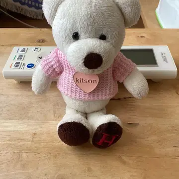 kitson 베어 봉제 인형 핑크 니트