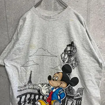 빈티지 90s USA제 미키마우스 빅 프린트 T셔츠 2XL 정도