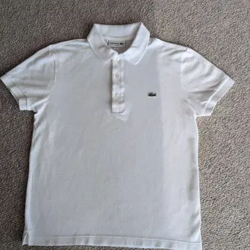 LACOSTE 피케 셔츠 화이트 슬림핏