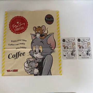 TULLY'S COFFEE 톰과 제리 페이퍼백 카드 2장