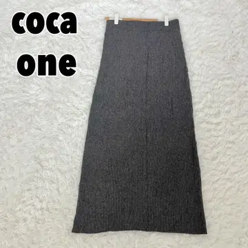 coca 코카 리브 니트 롱 스커트