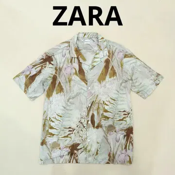 ZARA 자라 반팔 올 패턴 셔츠