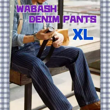 빈티지 워배시 데님 스트라이프 팬츠 아메카지 XL