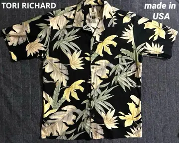 TORI RICHARD 트리리차드 하와이안 셔츠 보타니컬 USA 제조
