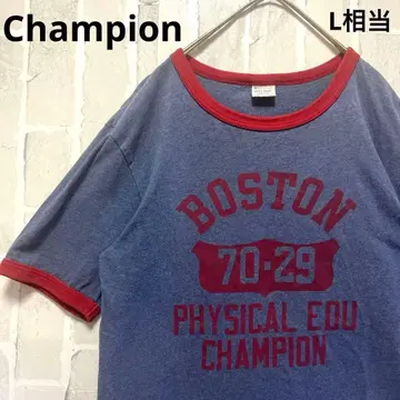 Champion 챔피온 반팔 링거넥 T셔츠 XL 칼리지 로고