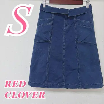 RED CLOVER 레드클로버 스커트 블루 성숙한 코디 캐주얼