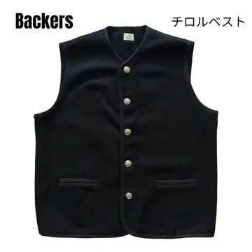 Backers 바커즈 티롤리안 베스트 울 혼방 블랙 프리 사이즈