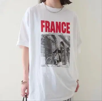omekashi T셔츠 반팔 LIFE PC FRANCE BIG T셔츠