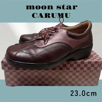 새상품급 문스타 carumu 가죽 컴포트 슈즈 23.0 일본제