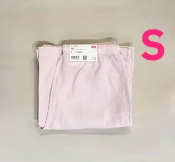 유니클로 린넨 블렌드 이지 팬츠 S 핑크 와이드 팬츠 유니클로