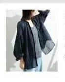 SLOBE IENA 라미 스키퍼 셔츠 네이비