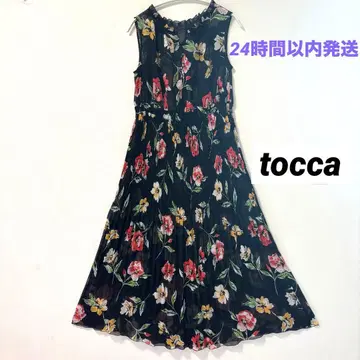 토카 [ 4 ] 원피스 플리츠 tocca 슬리브리스 롱 플레어 원피스