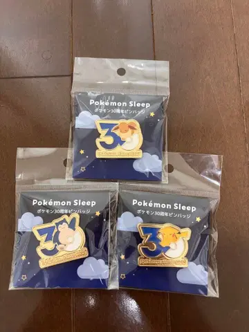 Pokemon Sleep 포켓몬 슬립 30주년 핀 배지 전종 세트