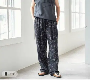 Spick and Span 도트 프린트 이지 팬츠