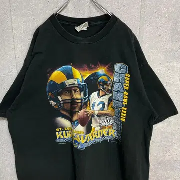Lee 00s 세인트루이스 램스 NFL 커트 워너 프린트 티셔츠 2XL