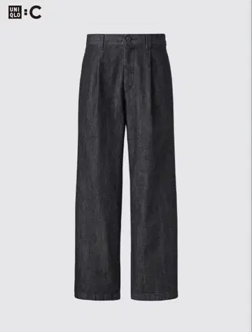 UNIQLO :C 스트레이트 블랙 데님 팬츠