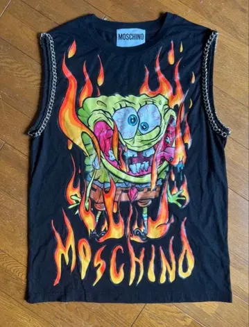 MOSCHINO 스펀지밥 체인 탱크탑