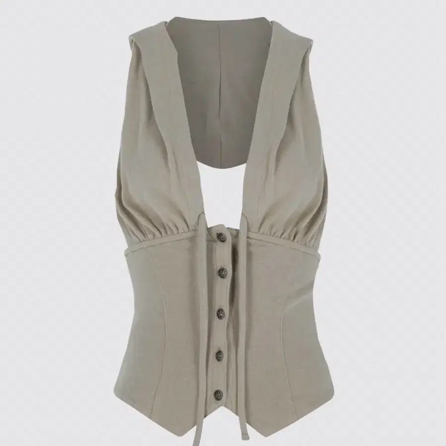 SCULPTOR 스컬프터 Classic Sleeveless Hoodie Beige