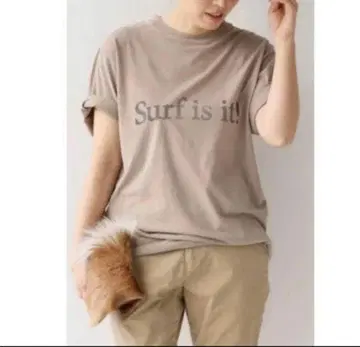 Deuxieme Classe Surf is it 로고 티셔츠 데미지 가공