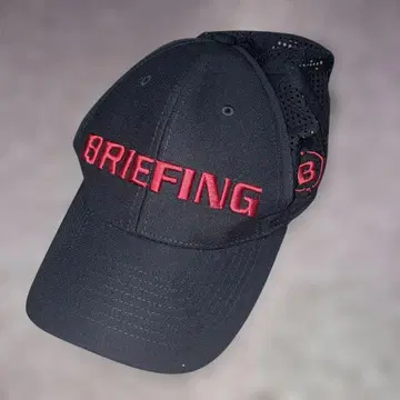 [새상품급] BRIEFING 브리핑 캡 블랙 x 레드