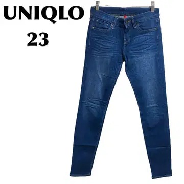UNIQLO/유니클로 [ 23 ] 데님/청바지 스키니 미들 라이즈 블루