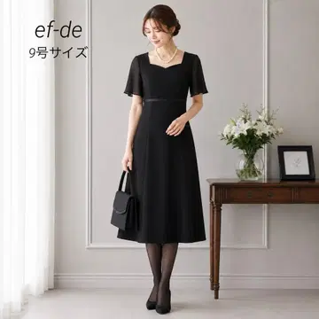 ef-de 블랙 포멀 여름용 예복 상복 원피스 9호 법사 장례식
