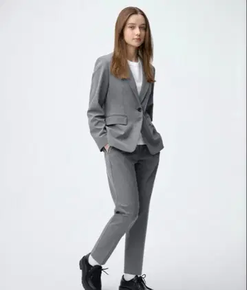 GU 팬츠 수트 셋업 그레이 S 221-336670