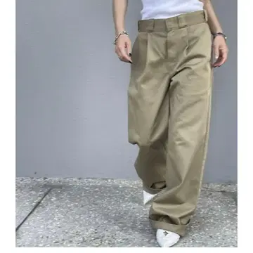 옥순 ok.soon x dickies 와이드 치노 팬츠