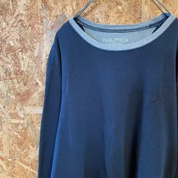 AE10518 NAUTICA 긴팔 T셔츠 네이비 남성용 L 포스