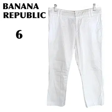 BANANA REPUBLIC [ 6 ] 크롭 팬츠 테이퍼드 화이트