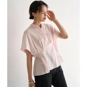 UNFILO 앙피로 턱 블라우스 린넨 세탁 가능 사이즈 M