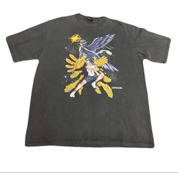 HUNTER x HUNTER 네테로 멜엠 양면 T셔츠 XL 흑먹색 관음