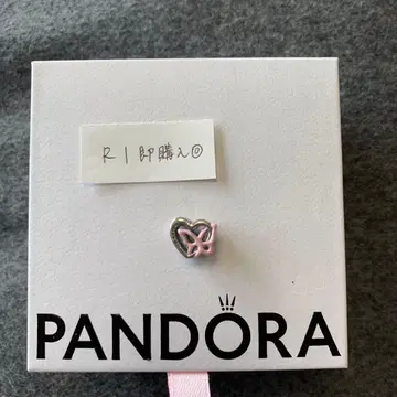 PANDORA 하트 윙 참 핑크 하트 버터플라이 모티브