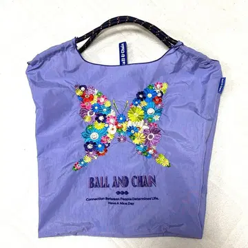 Ball and Chain 나비 자수 에코백 M 버터플라이 라벤더