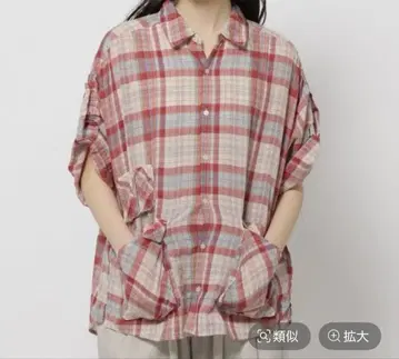 니코앤드 린넨 혼방 축구 체크 셔츠 새상품