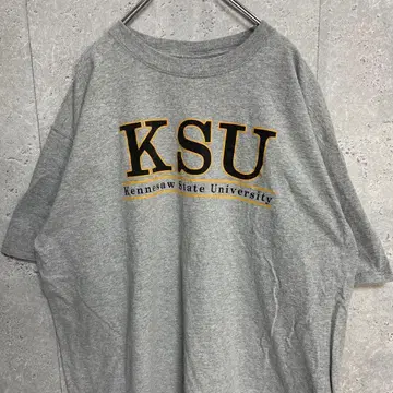 JAN SPORT KSU 케네소 주립대학 칼리지 프린트 빅 T셔츠